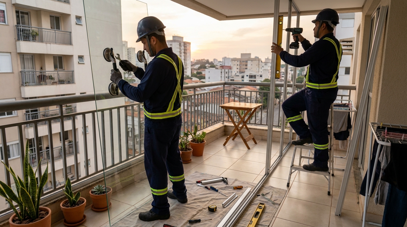 Divisórias em Vidro na Gleba Beatriz, Limeira‑SP