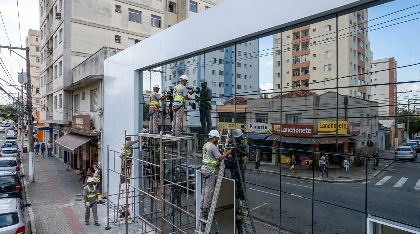 Fechamentos em Vidro na Graminha, Limeira‑SP