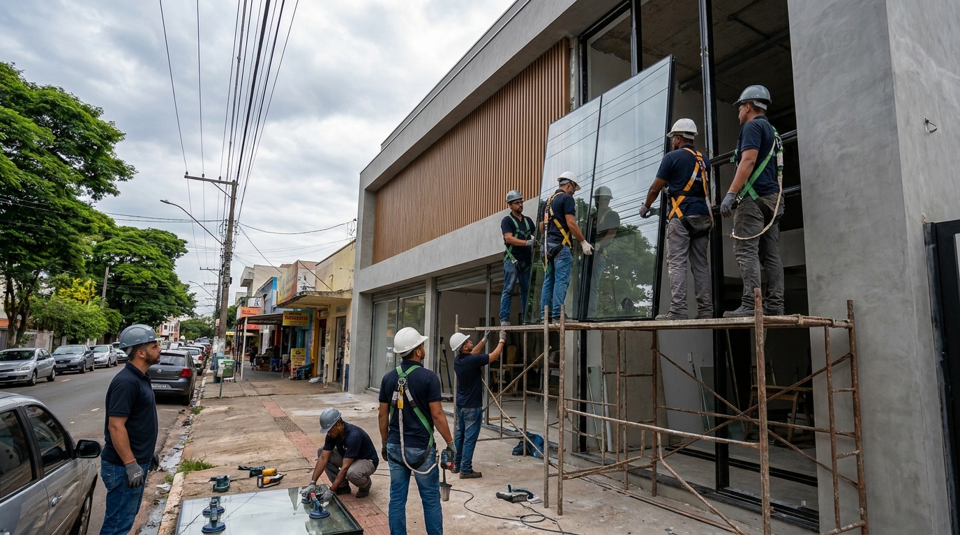 Fachada de Vidro no Centro, Limeira‑SP
